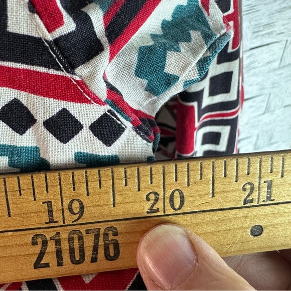 FRONTIER SERIES vintage button down Aztec Long Sleeve Western Shirt southwest - Picture 11 of 12